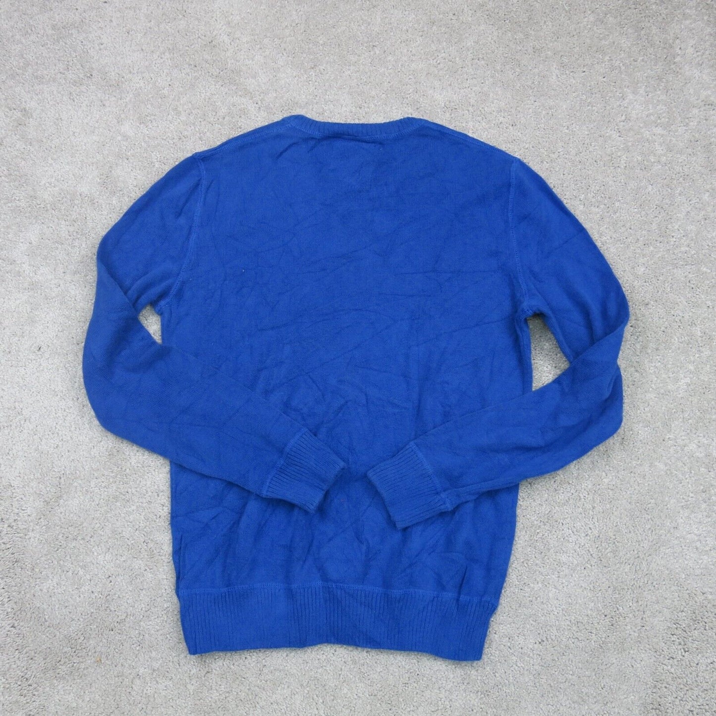 American Eagle Mens Sweater V Neck Pullover Knitted Long Sleeves Blue Size S/P