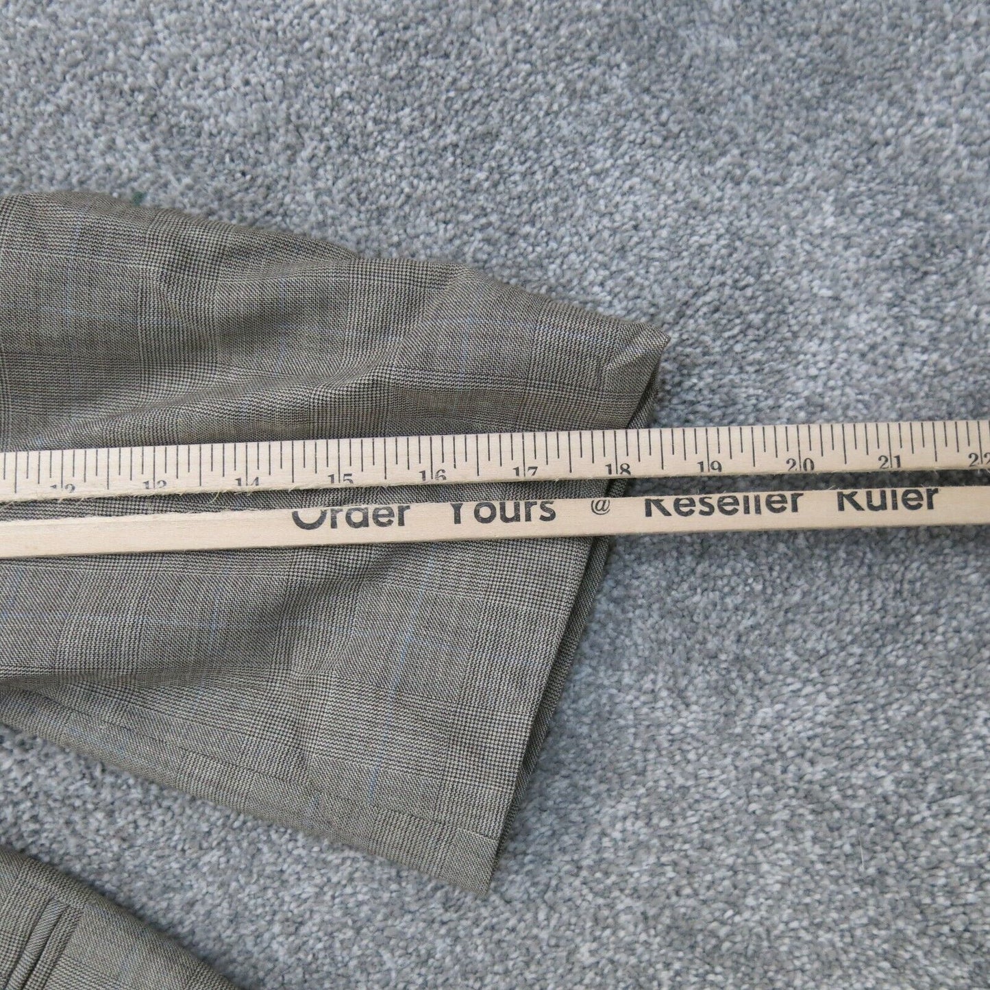 Ralph Lauren Mens Blazer Coat Single Breasted Long Sleeve Pocket Beige Gray 50R