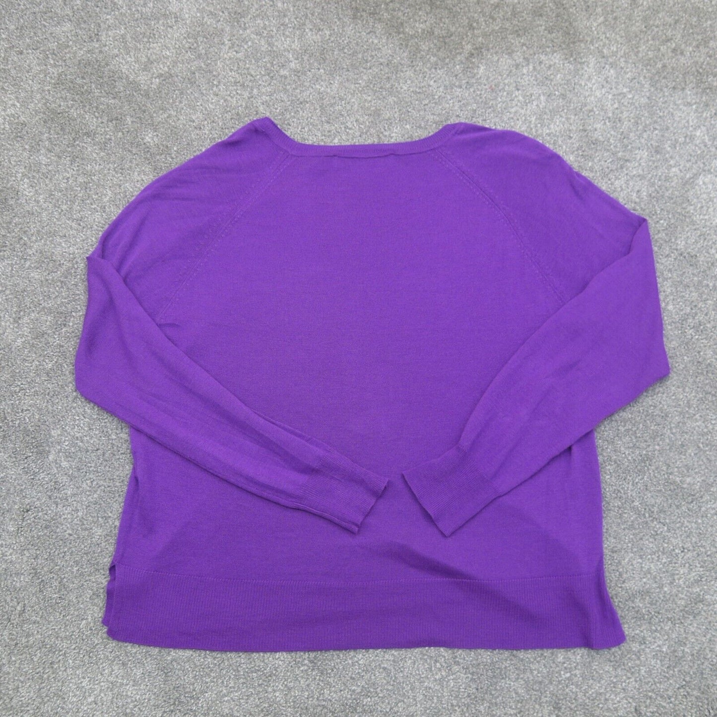Zara Womens Pullover Sweater Knitted Crew Neck Long Sleeves Purple Size Small