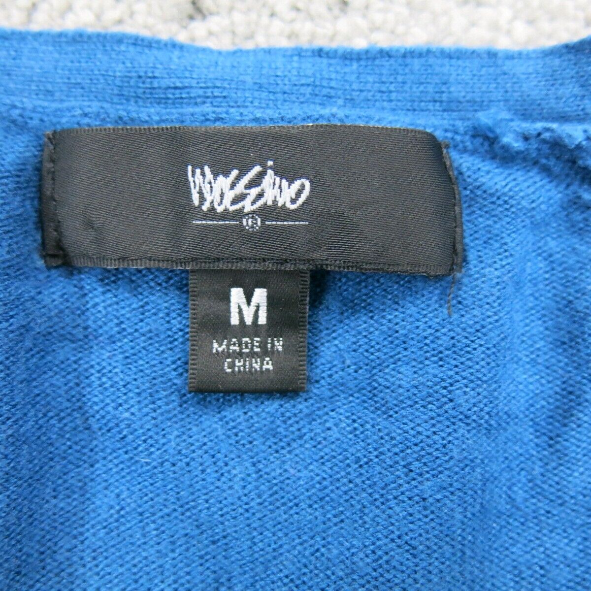 Mossimo Womens Knitted Cardigan Sweater Long Sleeves Blue Size Medium