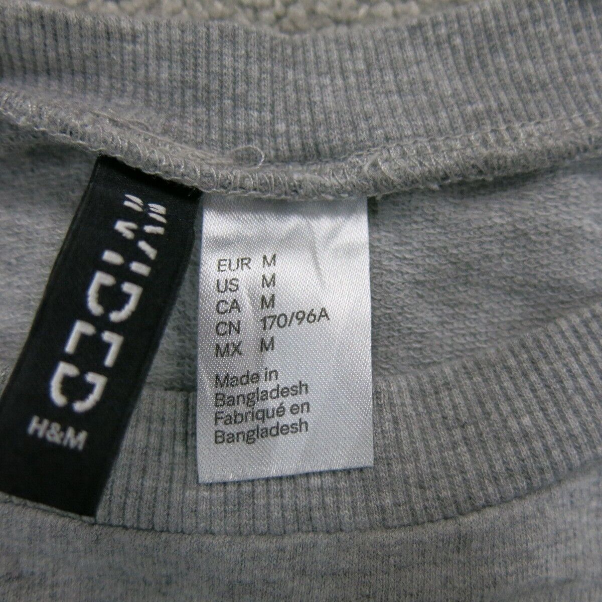 Divided H&M Womens Sweater Knitted Crew Neck Long Sleeve Cotton Gray Size Medium
