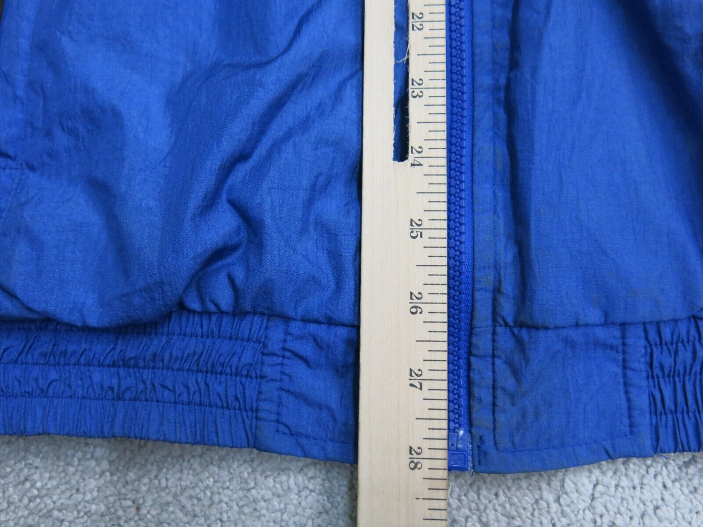 Wilson Mens Bomber Jacket Full Zip Up Long Sleeves Mock Neck Blue Black Size XL