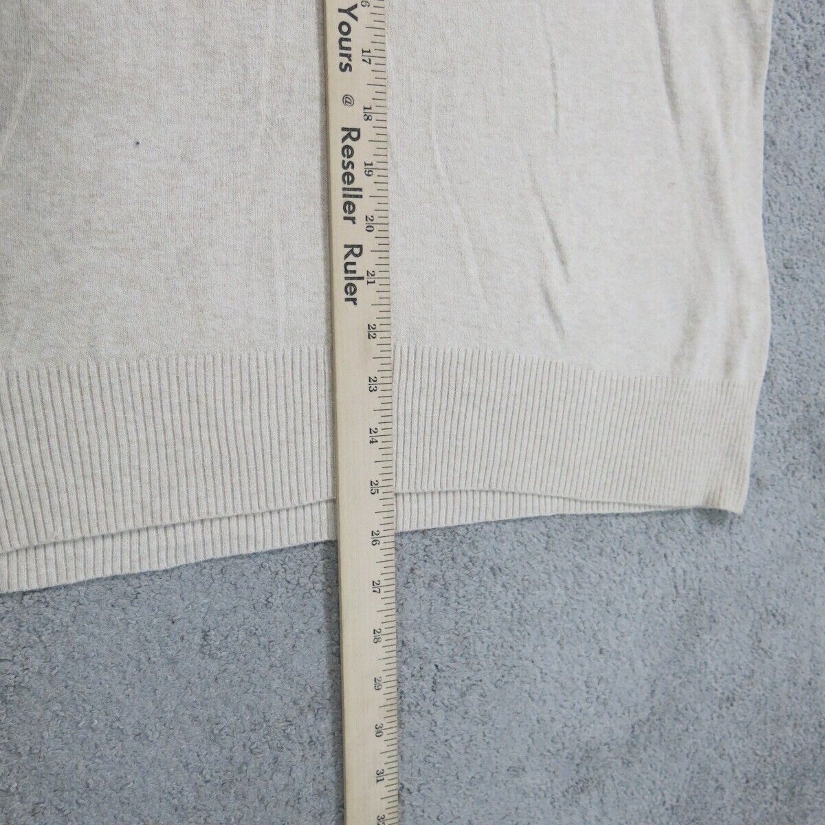 Gap Womens Pullover Sweater Knitted V Neck Long Sleeve Ivory Size XXL