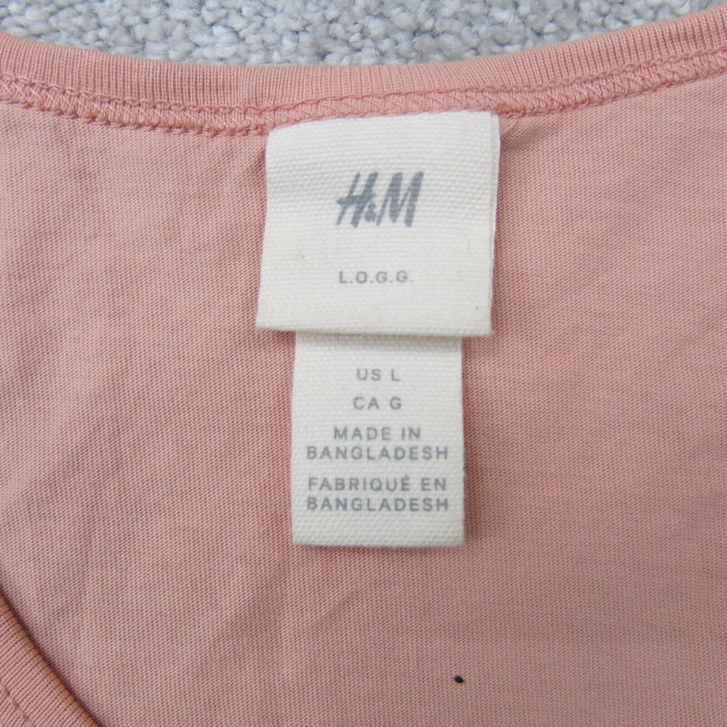 H&M Mens Tank Top Vacay State Holiday City Pacific Beach Logo Peach Pink Large