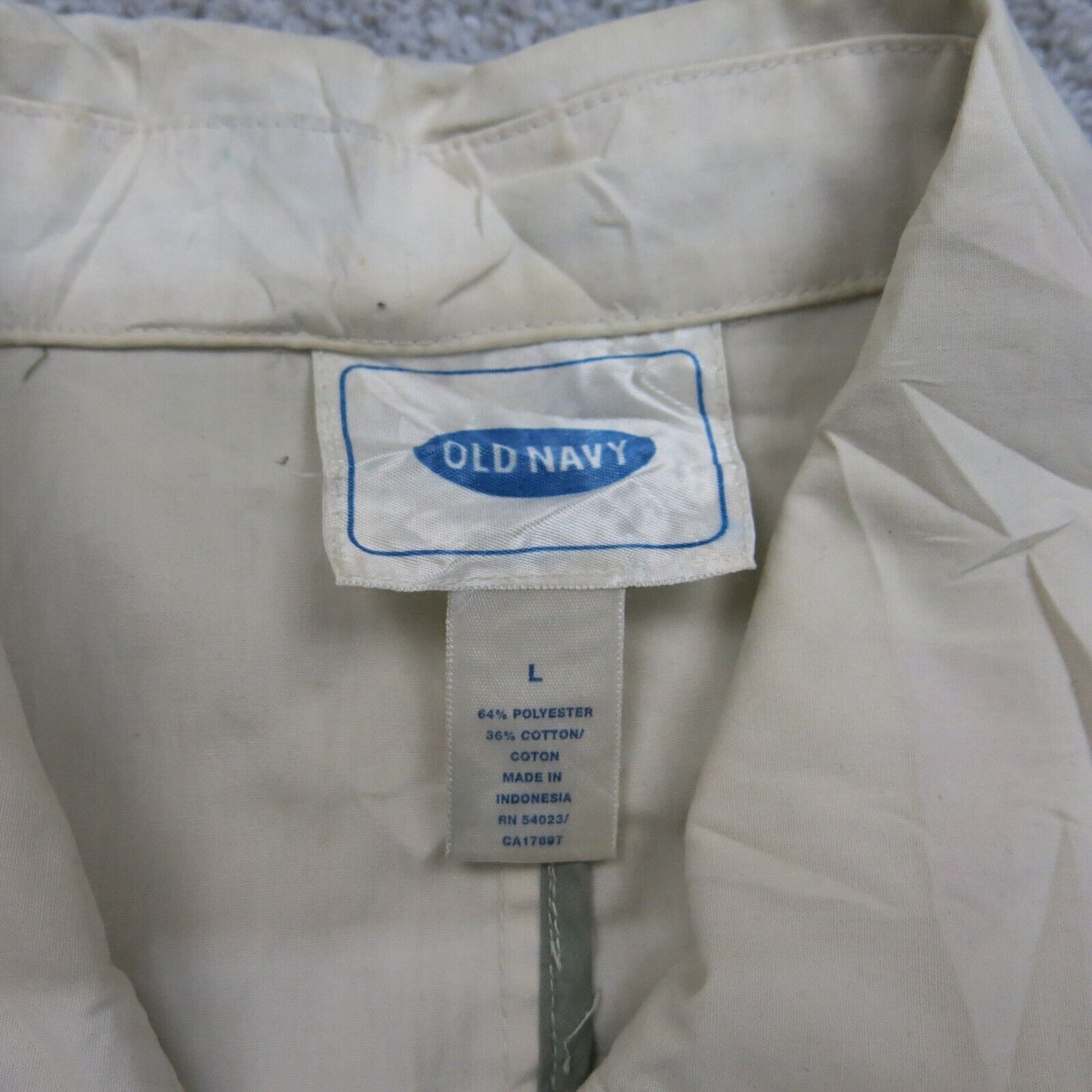 Old Navy Womens Blazer Coat Jacket Double Breasted Long Sleeves Beige Size Large