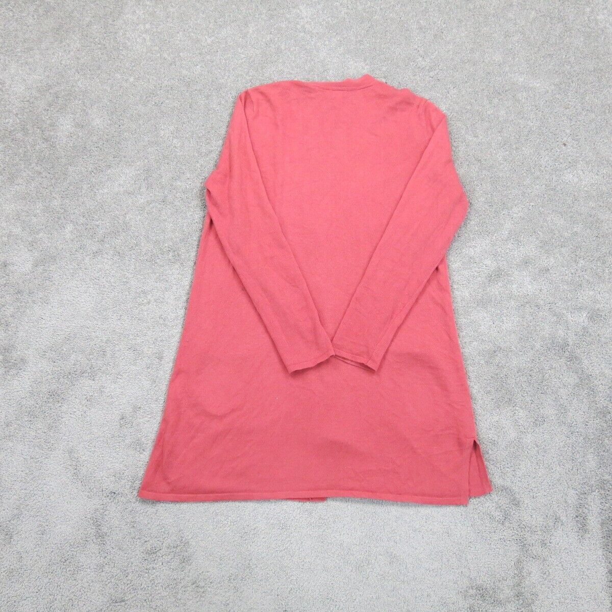 J Jill Womens Cardigan Sweater Knitted Long Sleeve Pockets Pink Size Small
