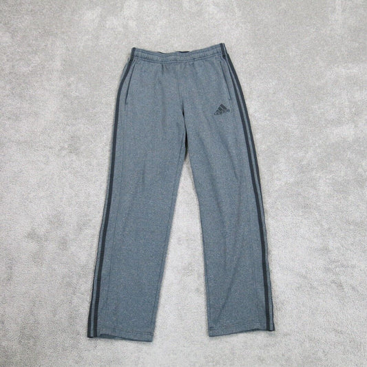 Adidas Men Pant Mid Rise Stretch Elastic Waist Track Pant Gray Size Medium