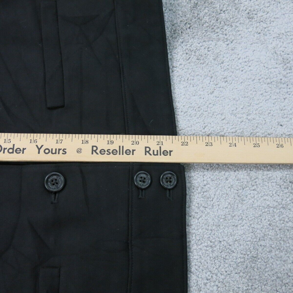Lauren Ralph Lauren Womens Blazer Coat Single Breasted Long Sleeves Black SZ 10