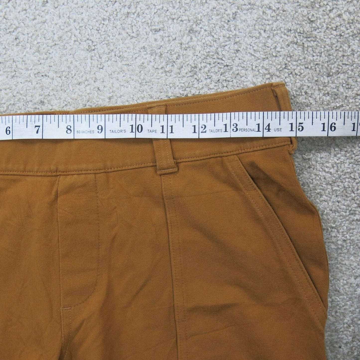 Lands End Women Pant Ankle Starfish Straight Leg Mid Rise Gold Brown Size Small