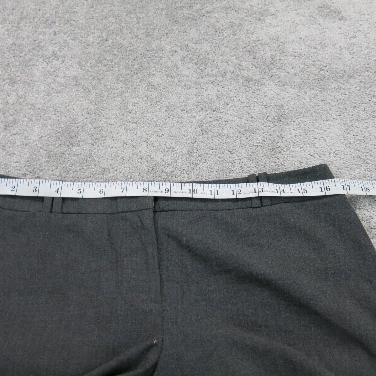 Ann Taylor Loft Womens Dress Pants High Rise Wide Leg Pockets Black SZ Petite 8