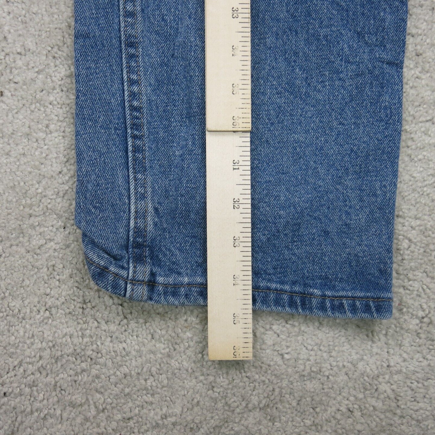 Wrangler Mens Jeans Straight Leg Mid Rise 100% Cotton Pockets Blue Size W38XL30
