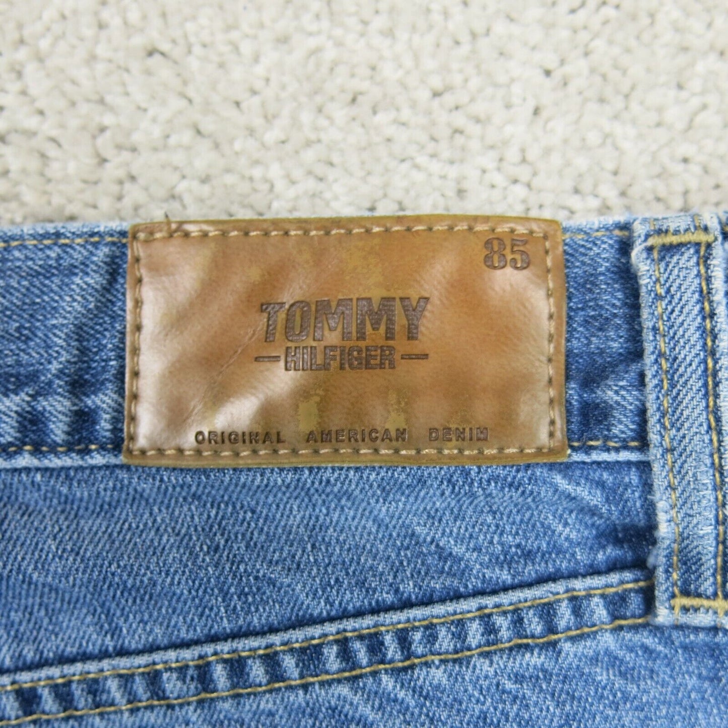 Tommy Hilfiger Mens Jeans Classic Straight Leg Denim Mid Rise Blue Size W36XL32