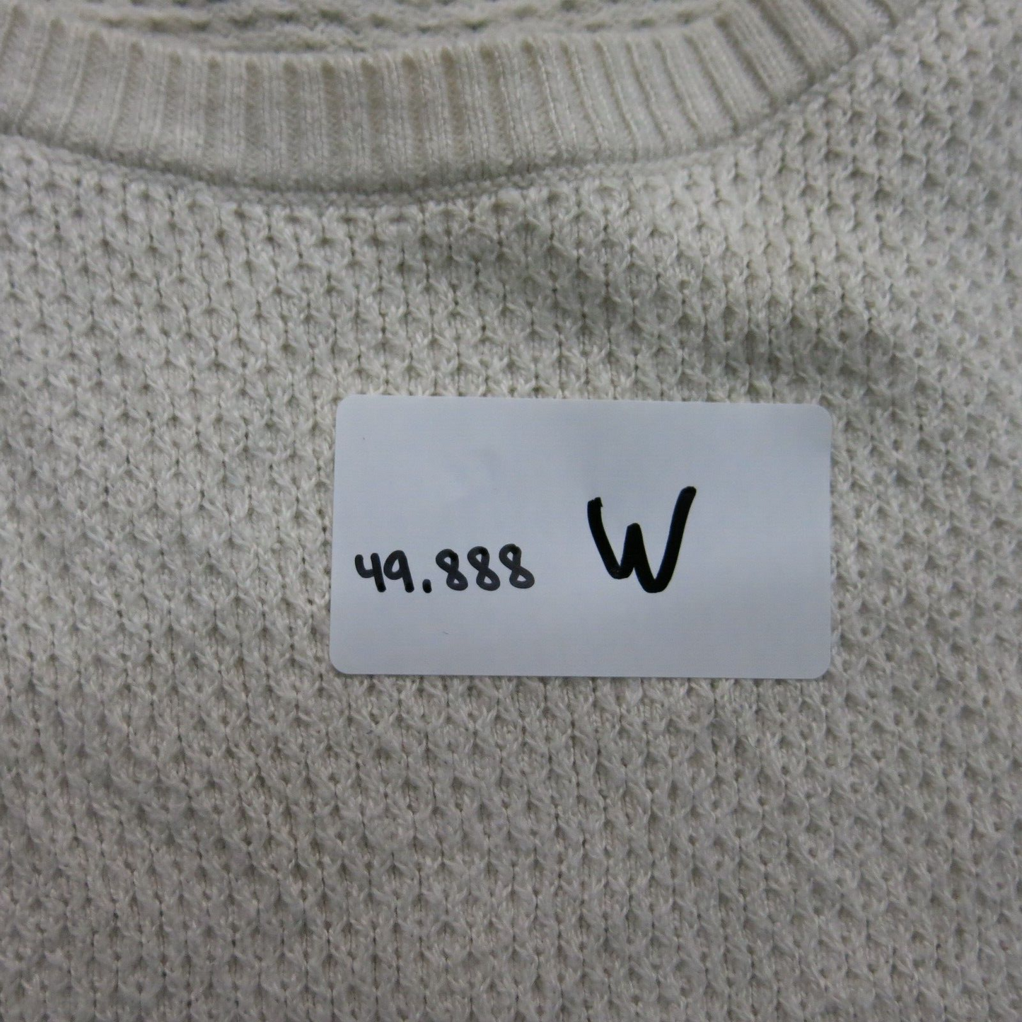 Banana Republic Womens Pullover Sweater Long Sleeve Crew Neck White Black Size S