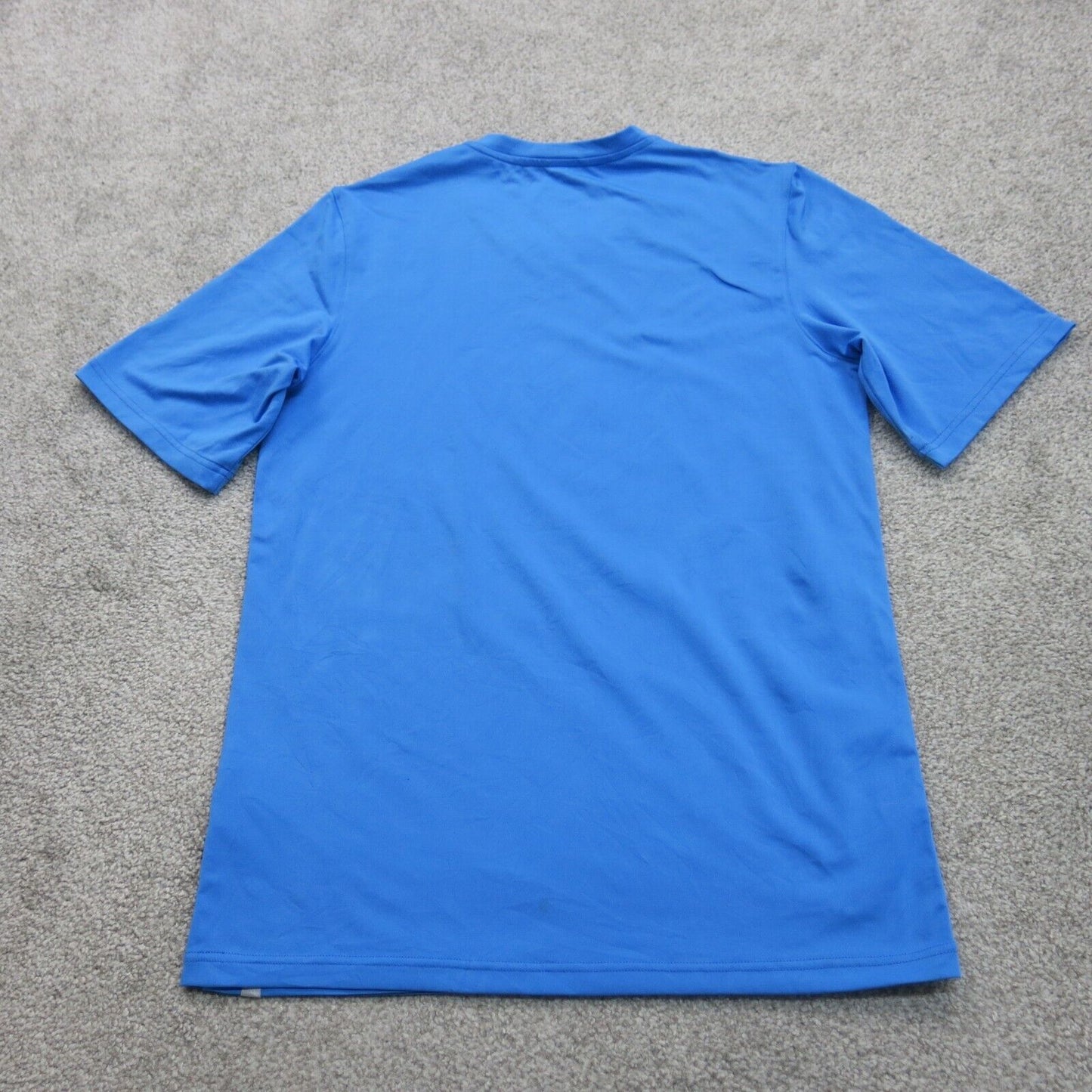 Nike Dri Fit Mens V Neck T Shirt Short Sleeves Pullover Logo Blue Size Small