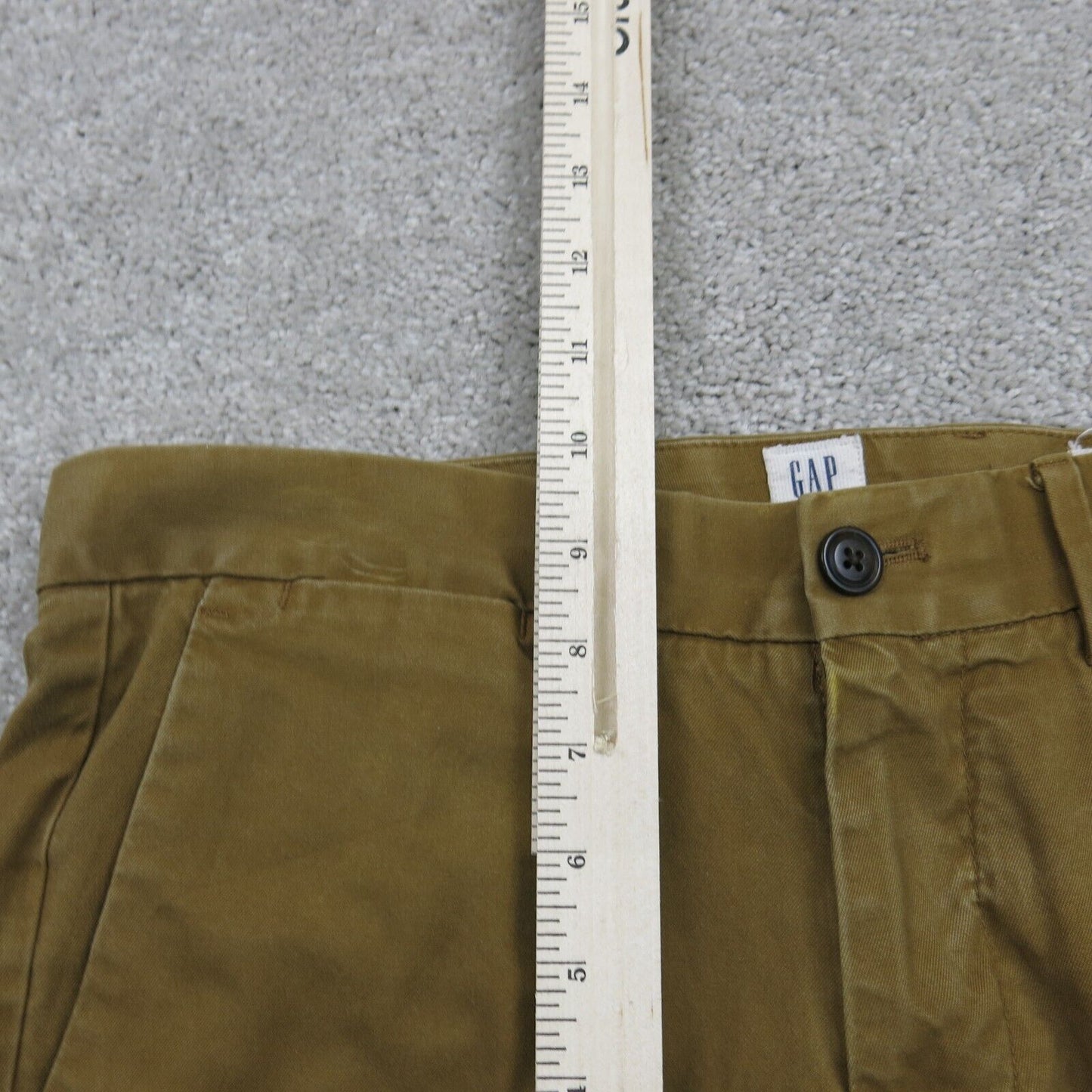 GAP Mens Pant Slim Straight Leg Chino Low Rise Pockets Gold Blown Size W28XL30
