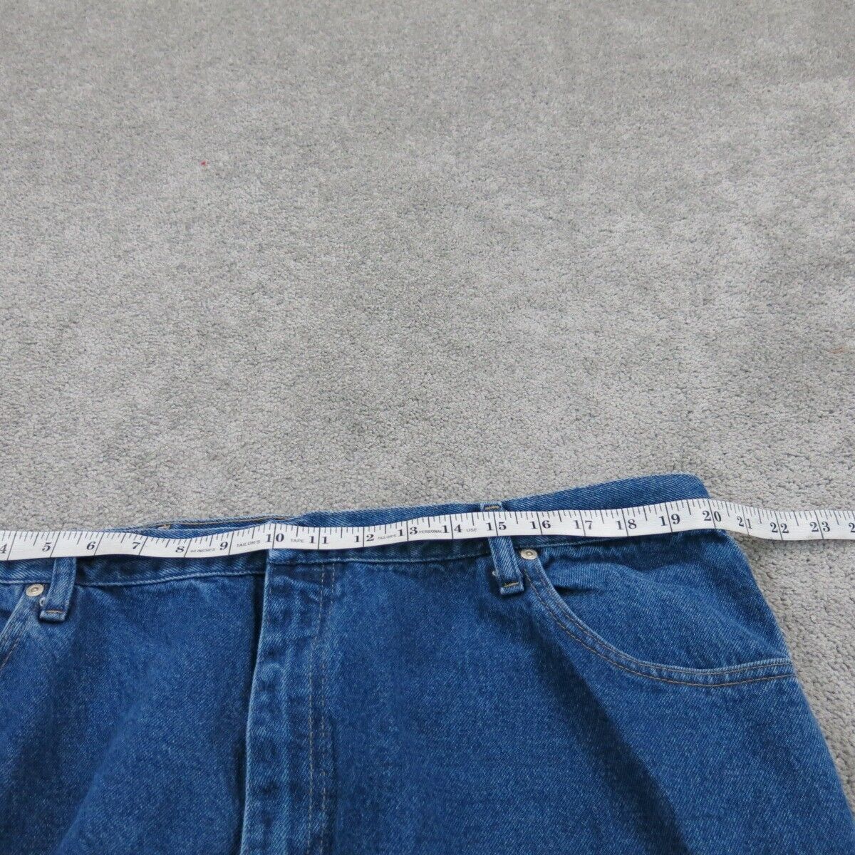 Wrangler Mens Jeans Regular Fit Straight Leg Denim High Rise Blue Size W42XL30