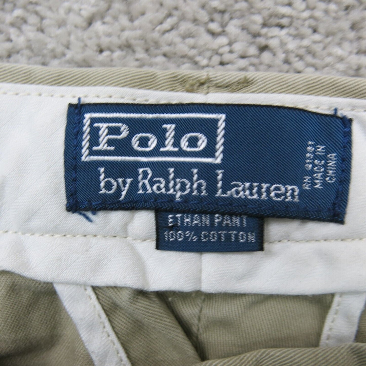 Polo Ralph Lauren Men Pant Dress Ethan Mid Rise Straight Leg  Beige Size W32XL30