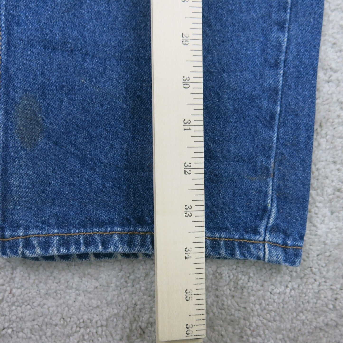 Levis 505 Mens Jeans Straight Leg Denim Mid Rise 5 Pockets Light Blue SZ W36XL36