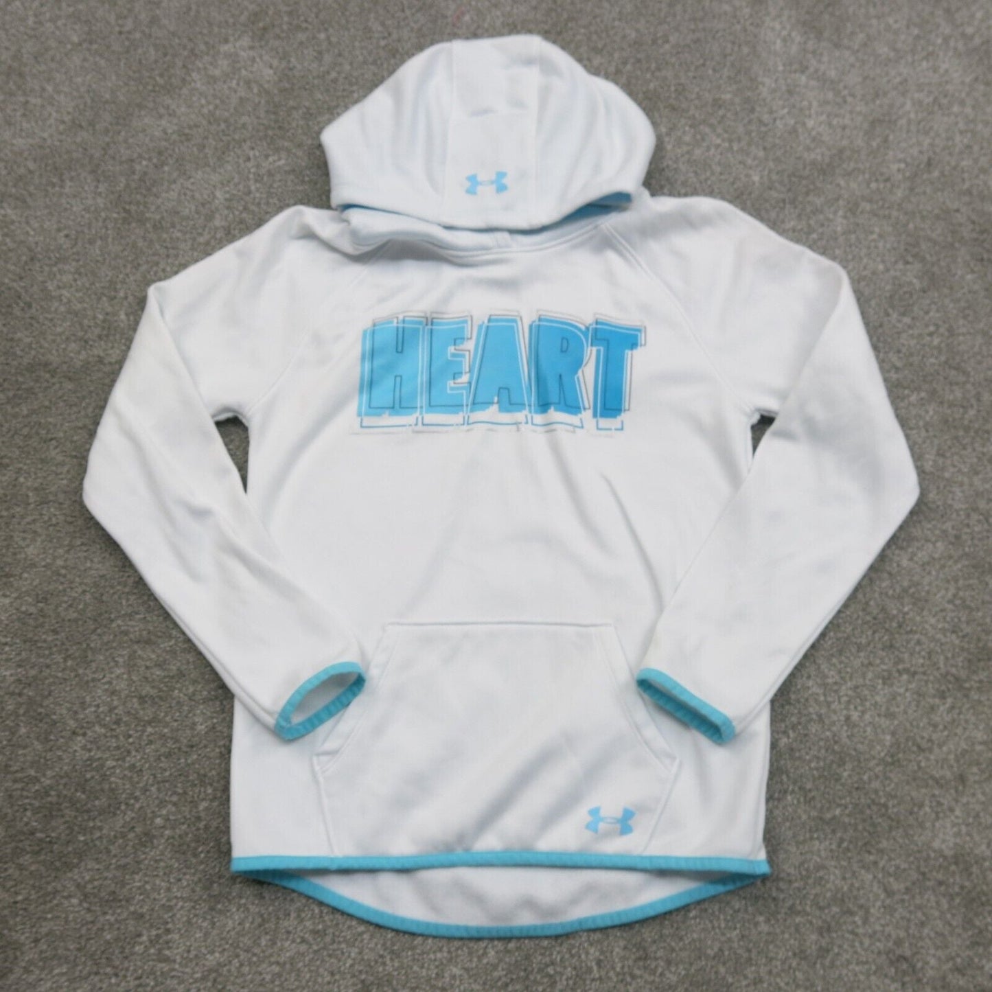 Under Armour Hoodie Jacket Womens Size M White Cold Gear Loose Jack Long Sleeve