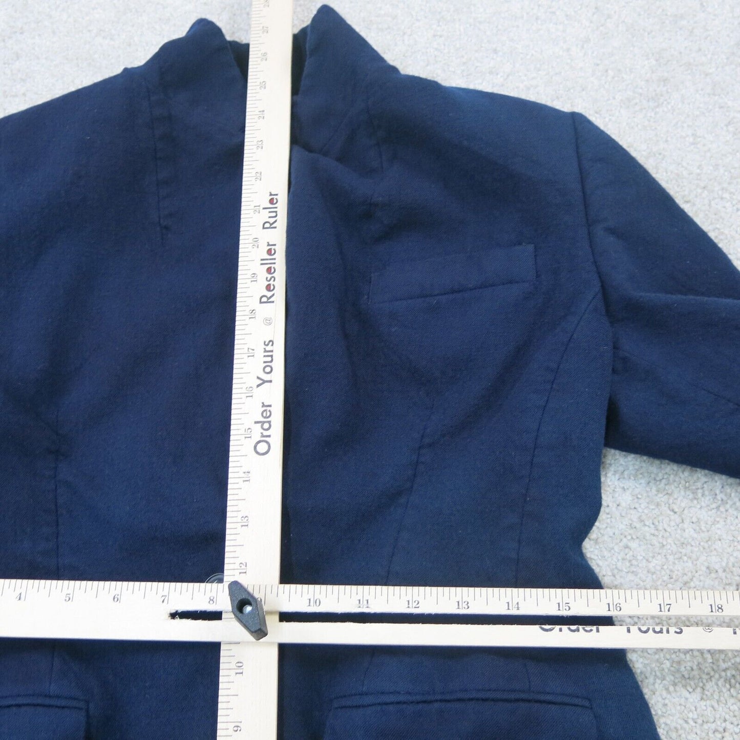Talbots Women Blazer Coat Single Breasted Long Sleeve Pockets Navy Blue Size 10P