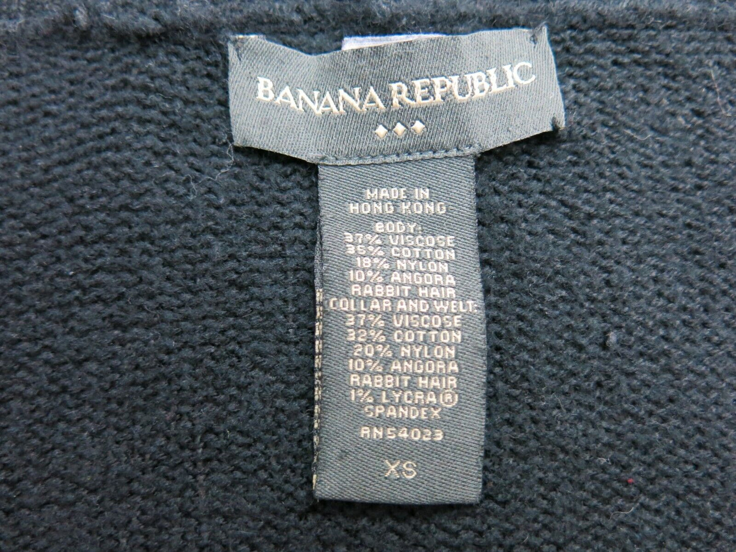 Banana Republic Women Pullover Sweater Knitted Shawl Neck Long Sleeve Black XS