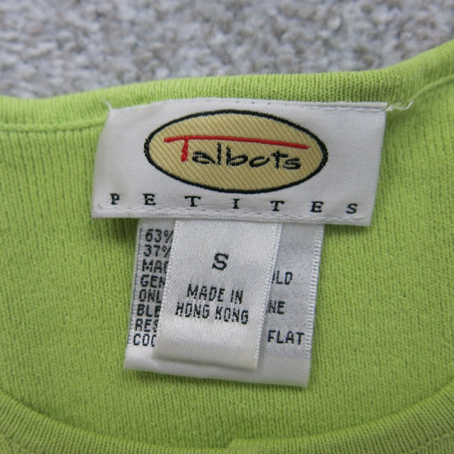 Talbots Womens Cardigan Sweater Long Sleeves Button Front Solid Green Size Small