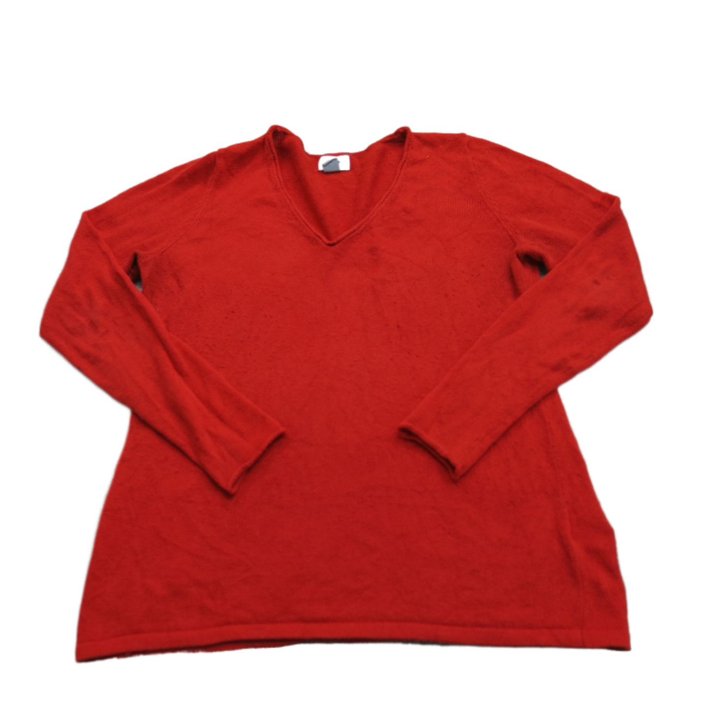 Old Navy Womens Pullover Sweater Knitted V Neck Long Sleeves Red Size Medium