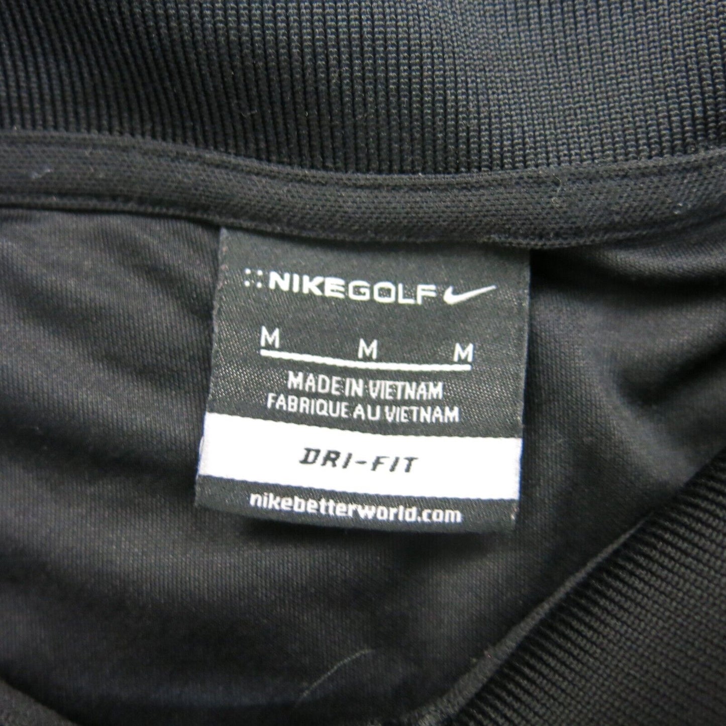 Nike Golf Dri Fit Mens Polo Shirt Short Sleeve Toyota Logo Black Size Medium
