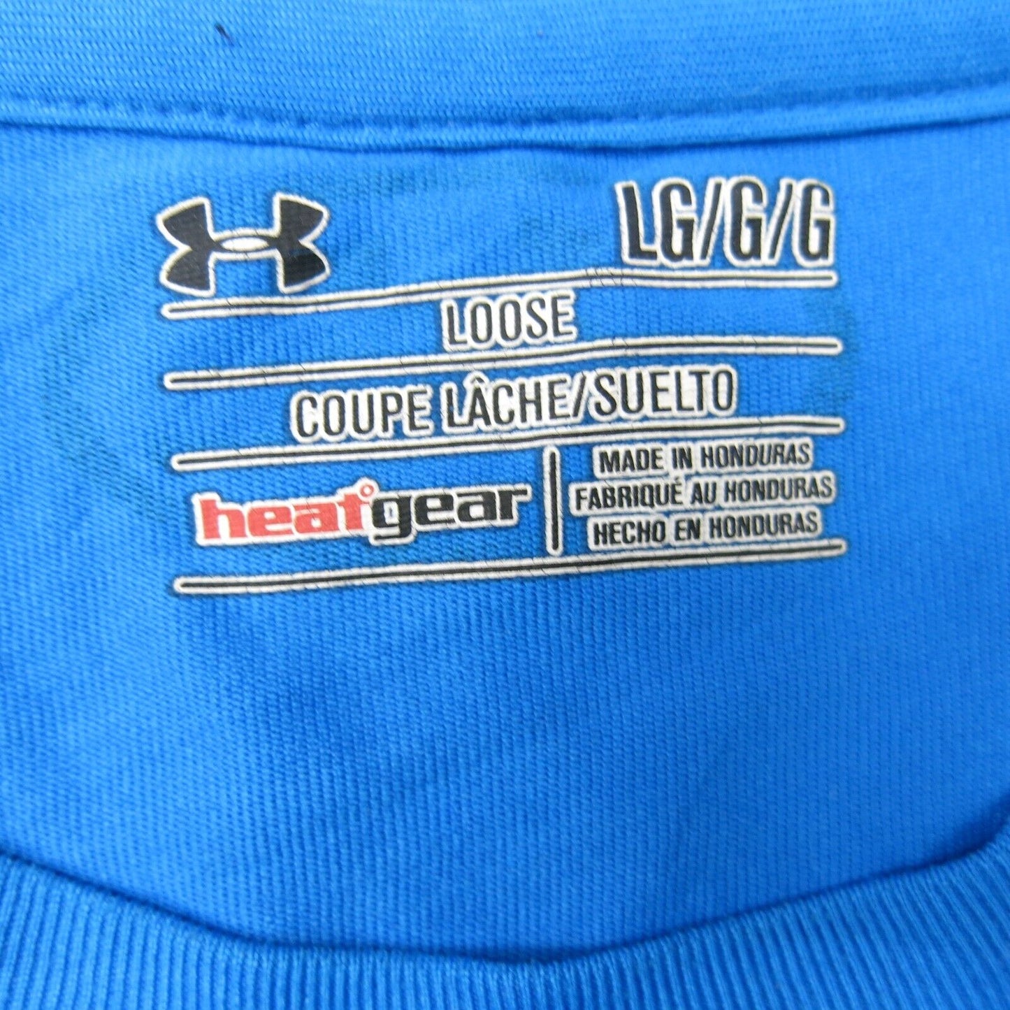 Under Armour Mens Graphics T Shirt Heatgear Short Sleeves Crew Neck Blue Size L