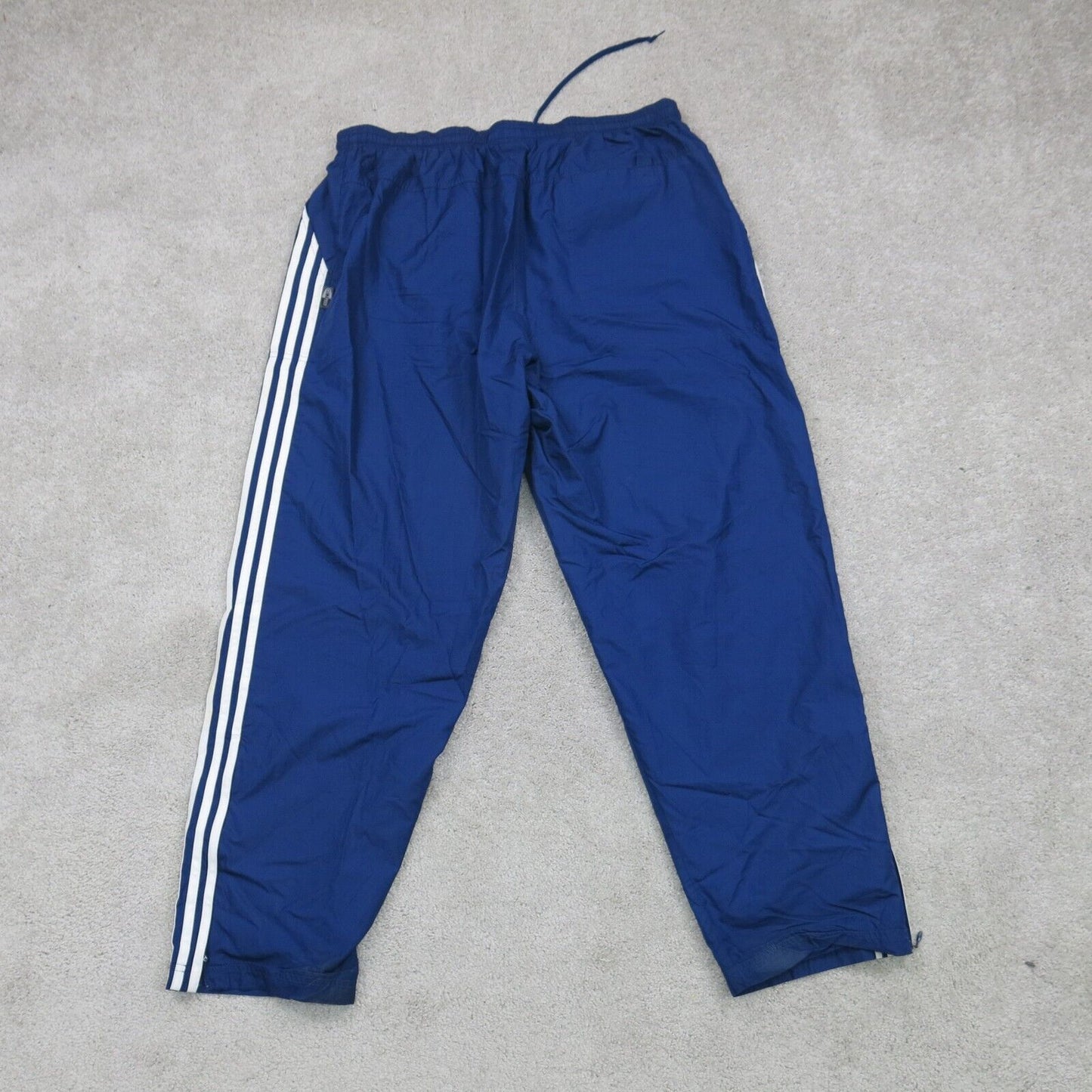 Adidas Mens Track Pants Drawstring Waist Straight Leg High Rise Blue Size W36