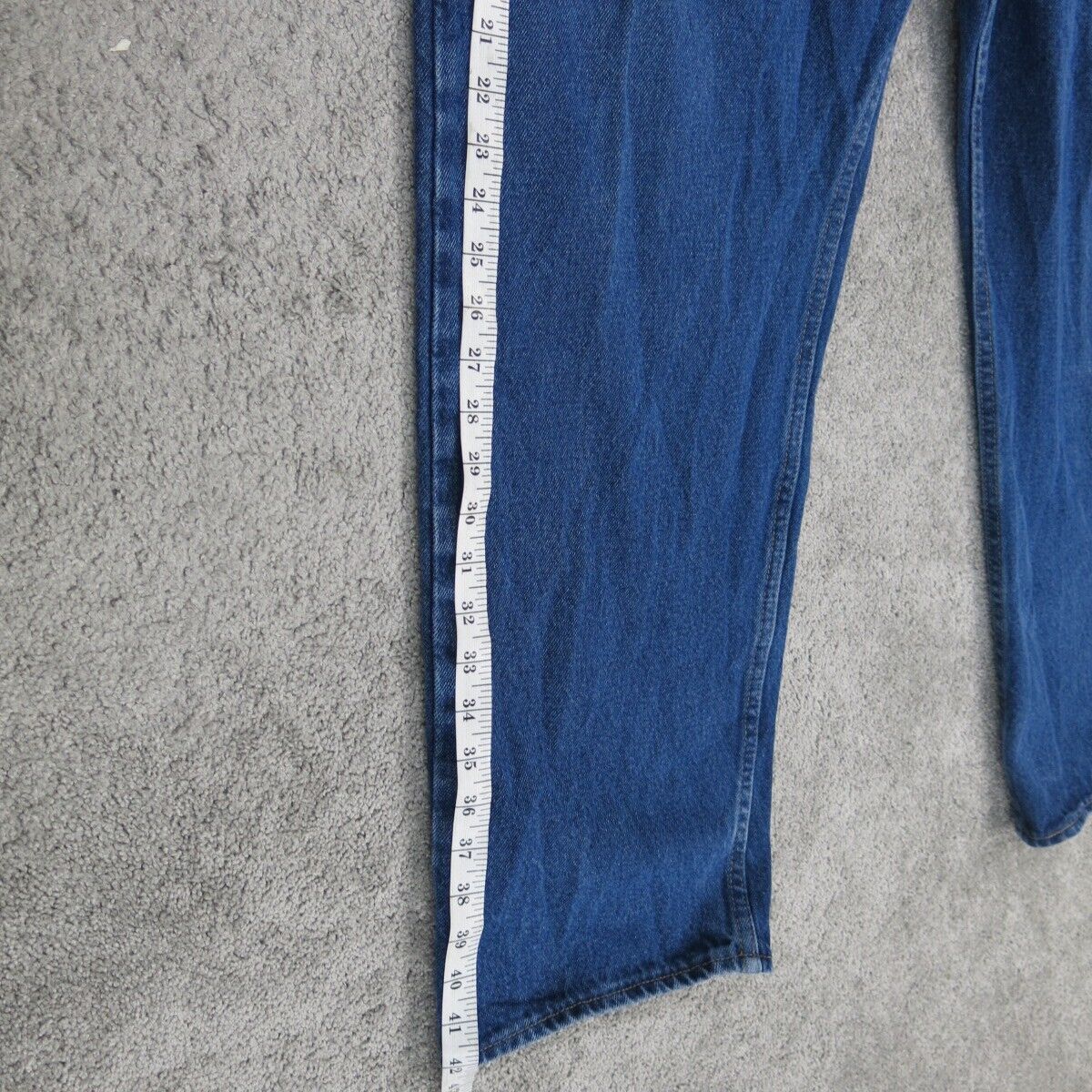 Wrangler Mens Jeans Regular Fit Straight Leg Denim High Rise Blue Size W42XL30