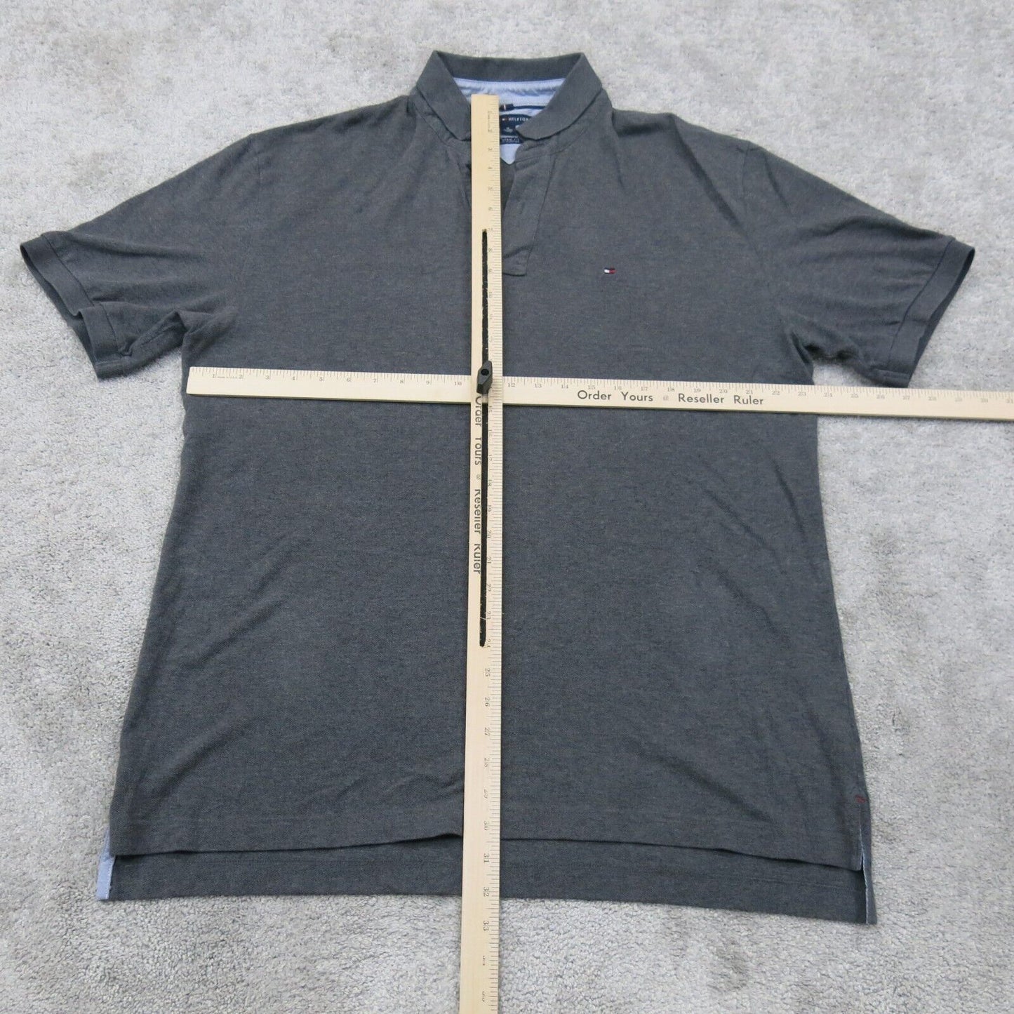 Tommy Hilfiger Mens Golf Polo Shirt Short Sleeve Custom Fit Black Size X Large