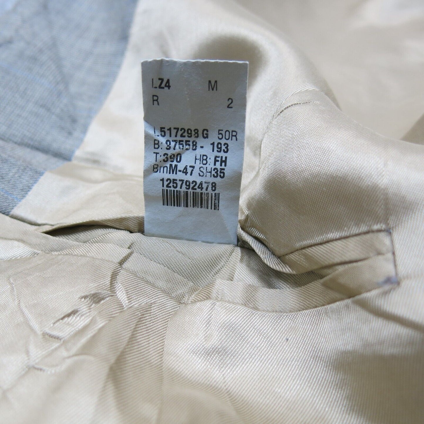 Ralph Lauren Mens Blazer Coat Single Breasted Long Sleeve Pocket Beige Gray 50R