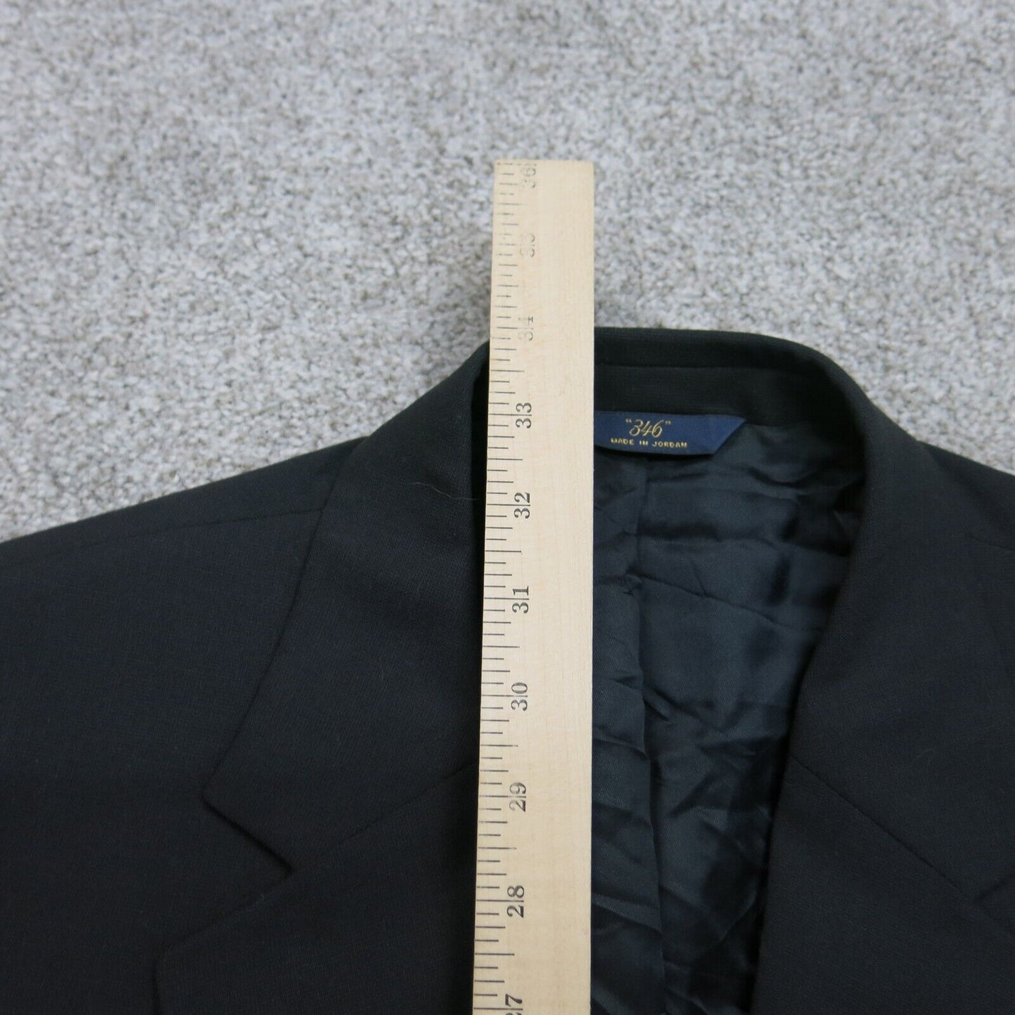 Brooks Brother Mens Blazer Coat Single Breasted 100% Wool Black Size 43R