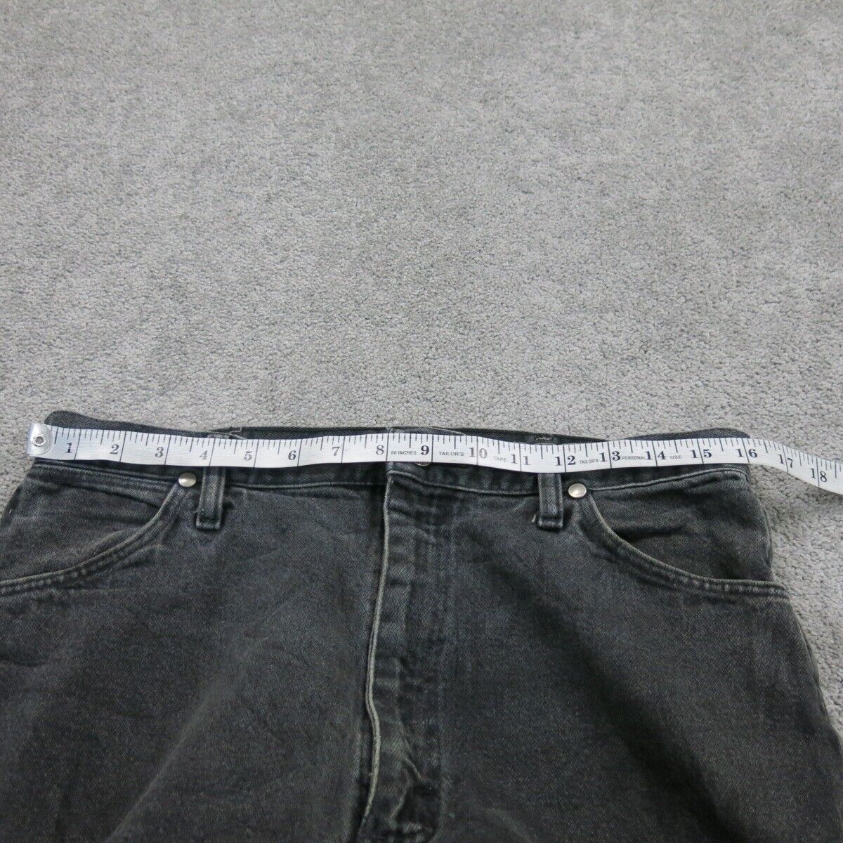 Wrangler Mens Jeans Straight Leg Jeans High Rise 100% Cotton Black Size W13XL32