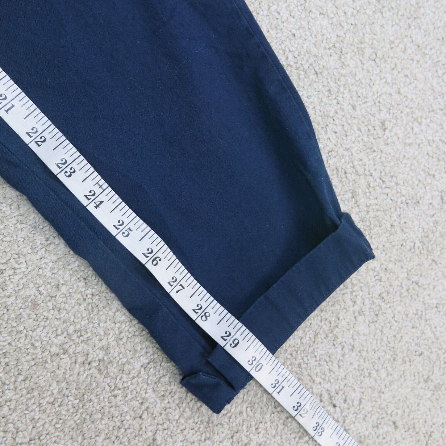 Ann Taylor Loft Womens Pant Original Crop Tapper Leg Mid Rise Pockets Blue SZ 8