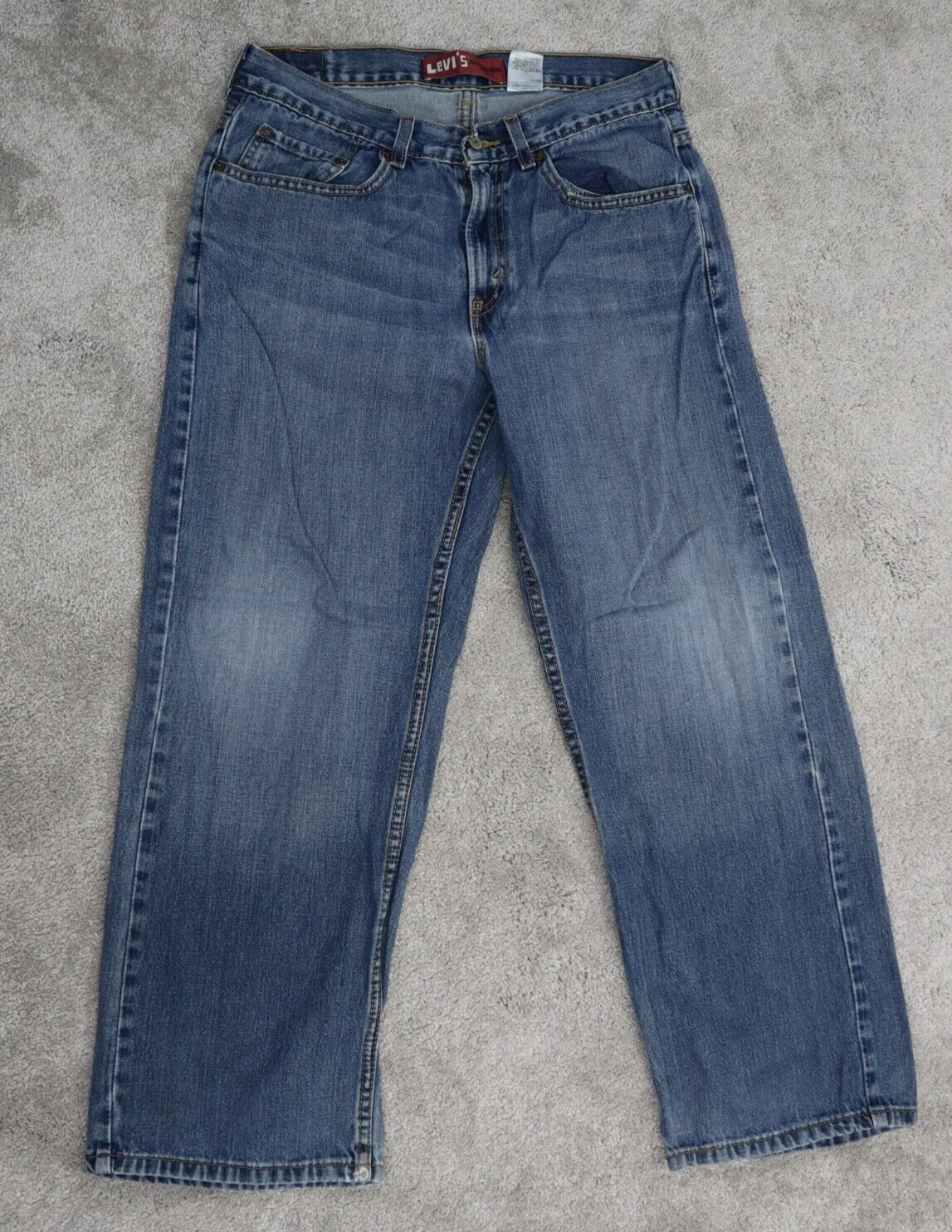Levi s 569 Jeans Women s Size 12 Blue Stretch Loose Straight Leg Denim Jeans