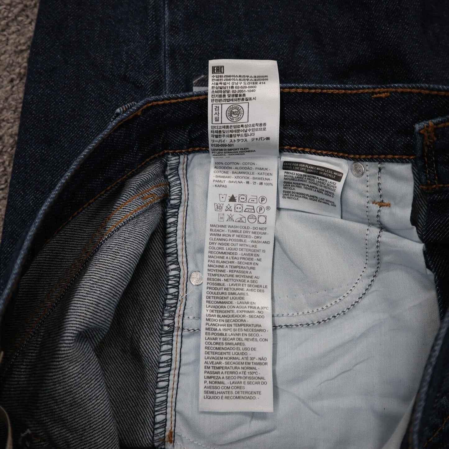 NWT Levis Mens Mom Jeans High Waisted Tapered Leg Denim Stretch Blue SZ W29XL27