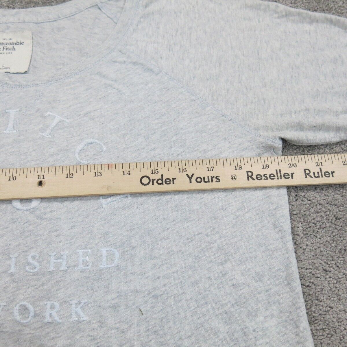Abercrombie & Fitch Womens Blouse Top Pullover Crew Neck Gray Size Large