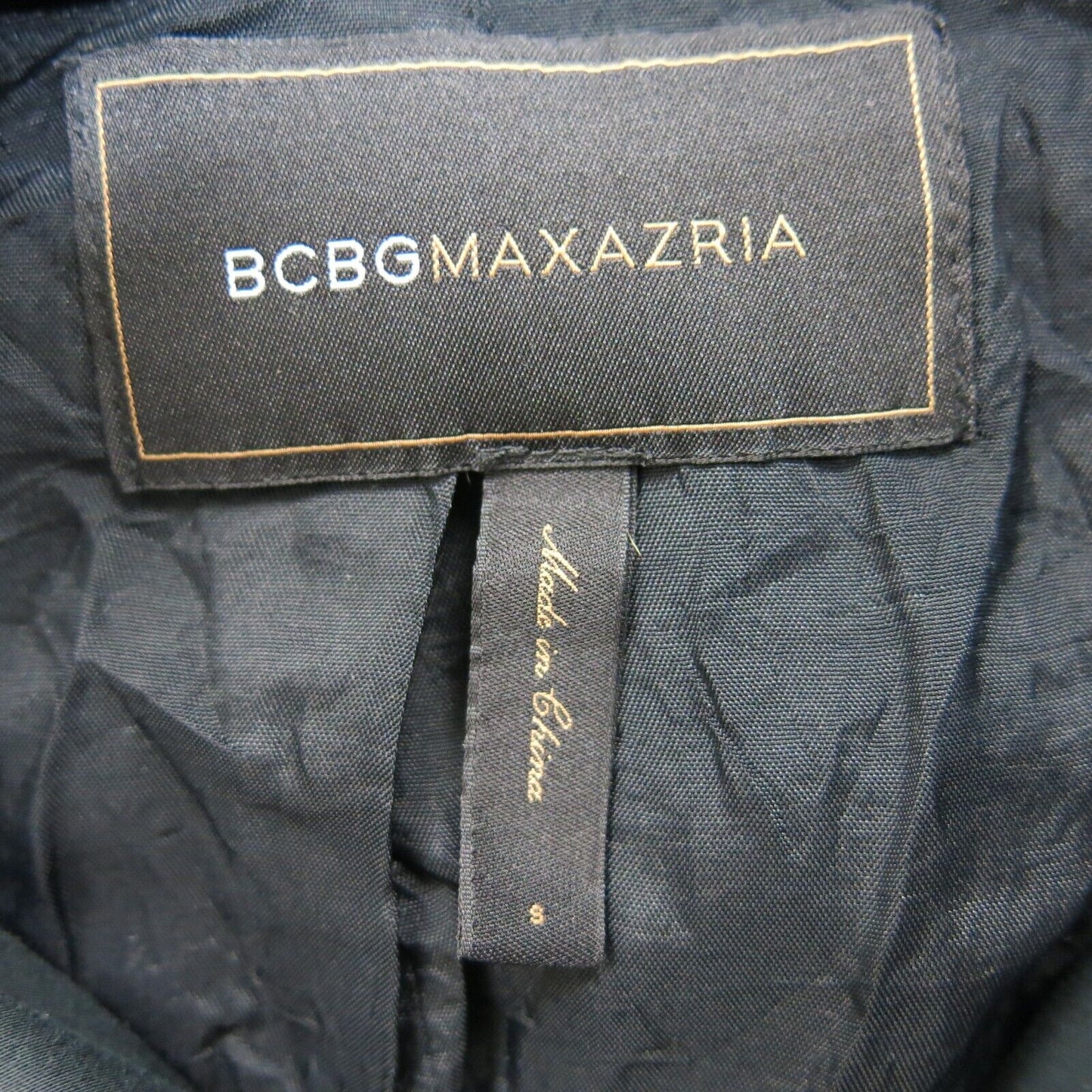 BCBGMaxAzria Womens Blazer Coat Single Breasted Pockets Green Size Small