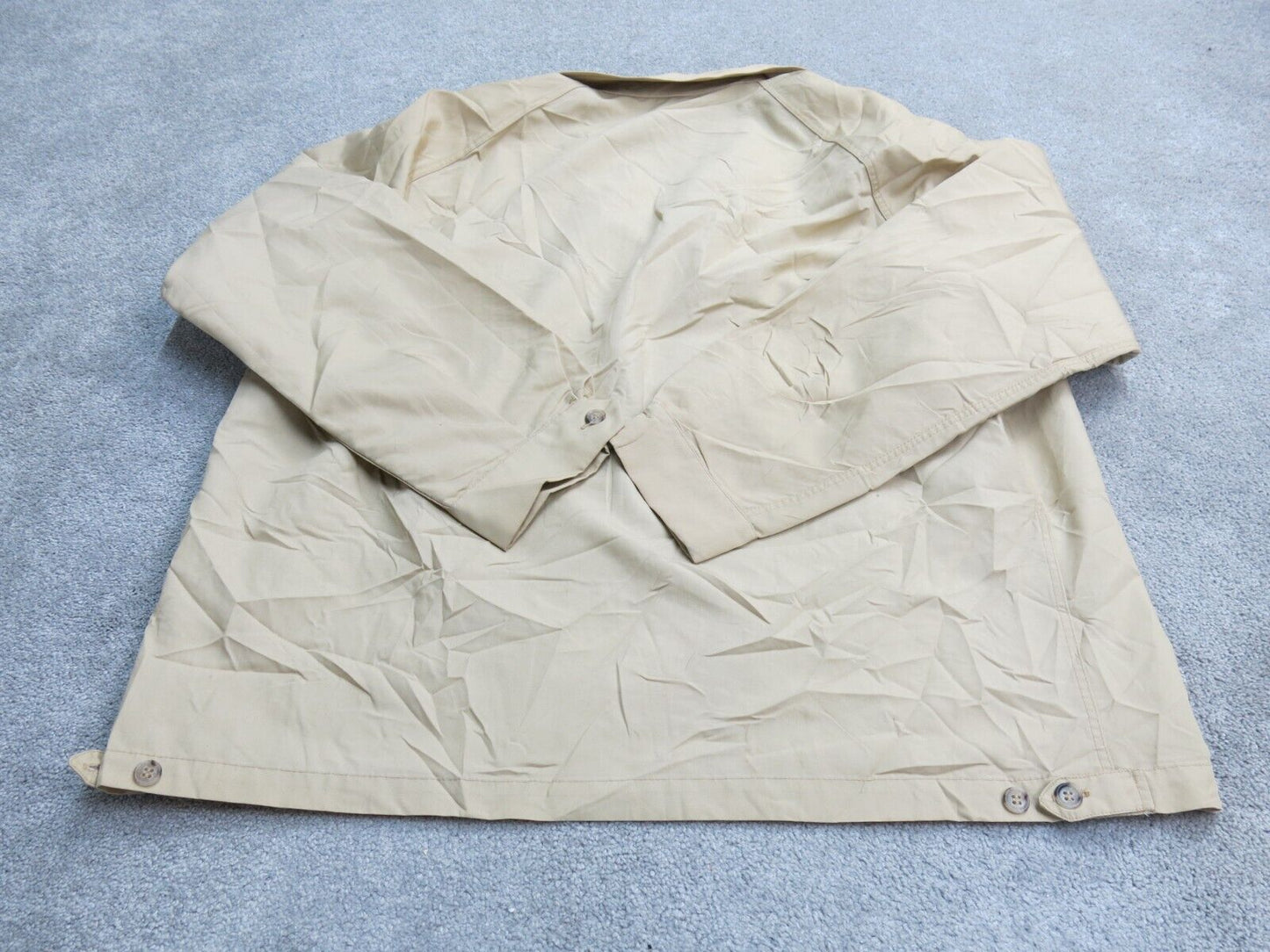 London Fog Mens Basic Jacket Full Zip Up Long Sleeves Beige Size 48 Extra Long