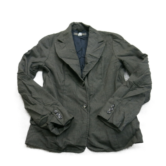 Banana Republic Women Blazer Coat Collard Neck Long Sleeve Dark Olive Green SZ 4