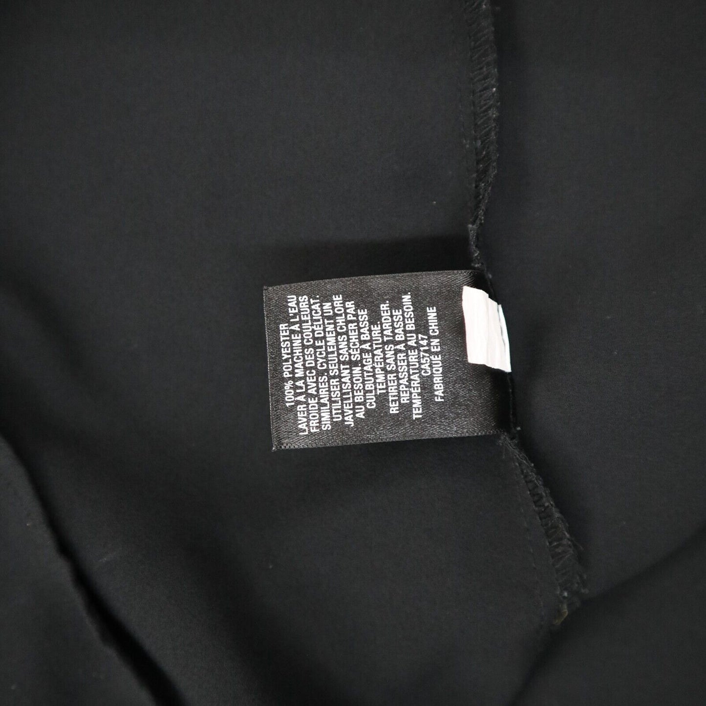 Mossimo Womens Blouse Top 3/4 Sleeves Deep V Neck Hi Low Black Size XX Large
