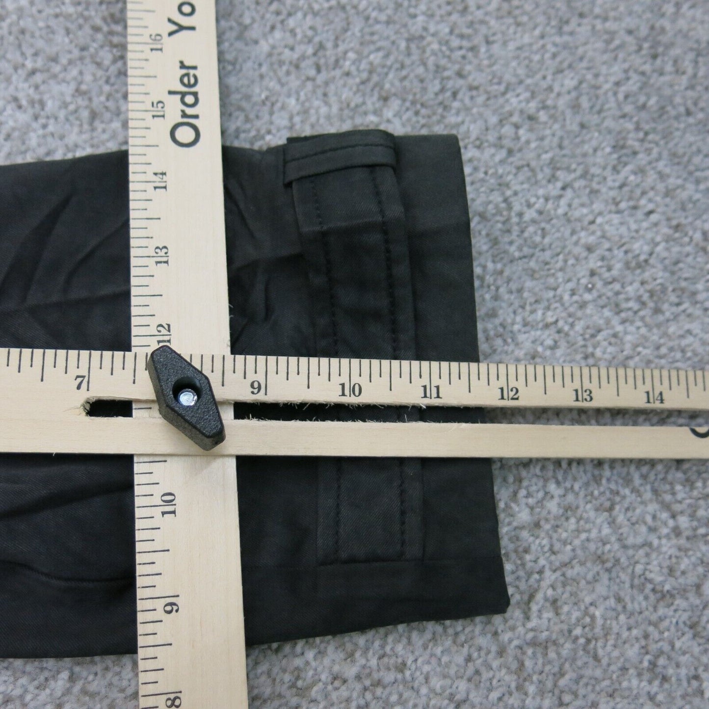 Old Navy Womens Trench Coat Double Breasted Half Sleeve Pockets Black Size Small