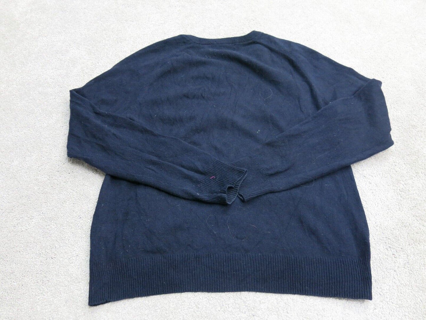 J. Crew Womens Pullover Knitted Sweater Long Sleeves V Neck Blue Size Small