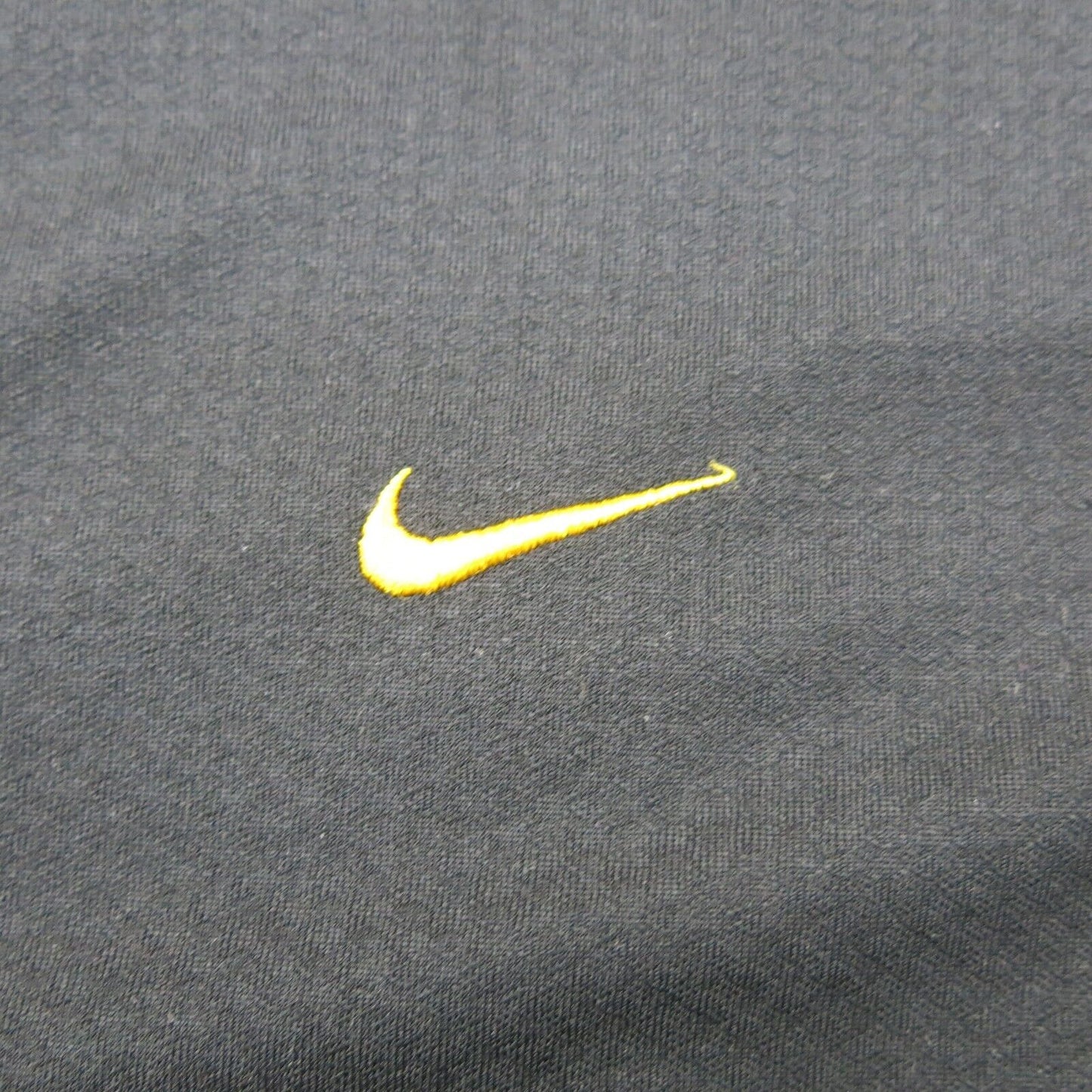 Nike Dri Fit Mens Polo Shirt Short Sleeves Authentic Fit Logo Black Size Large