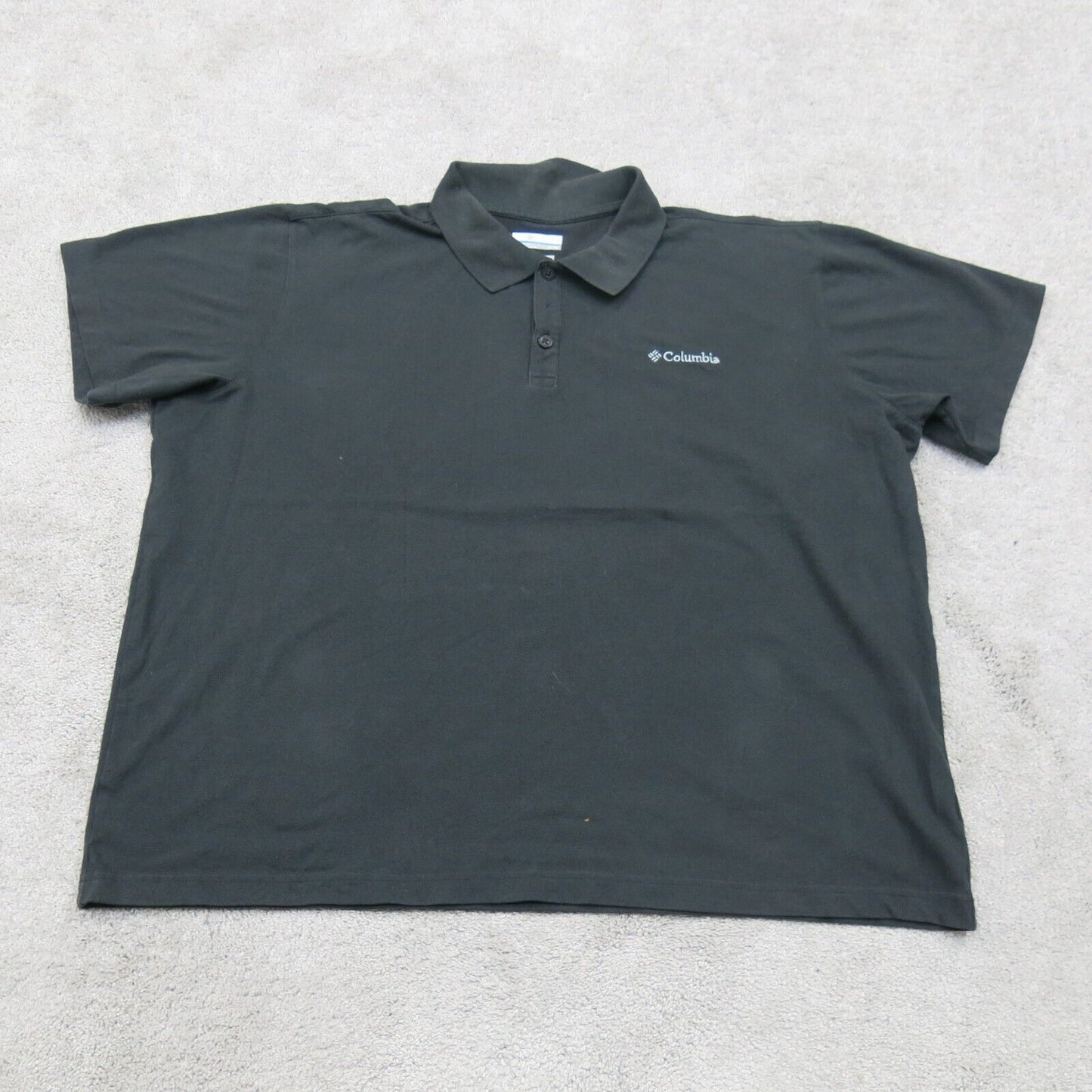 Columbia Sportswear Mens Polo Shirt Short Sleeves Active Fit Black Size X Large