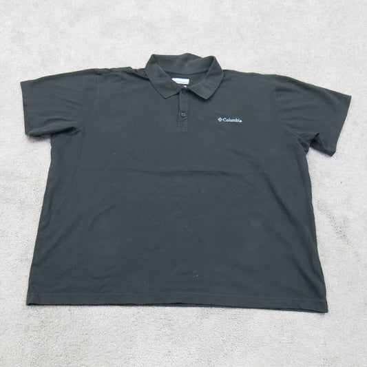 Columbia Sportswear Mens Polo Shirt Short Sleeves Active Fit Black Size X Large