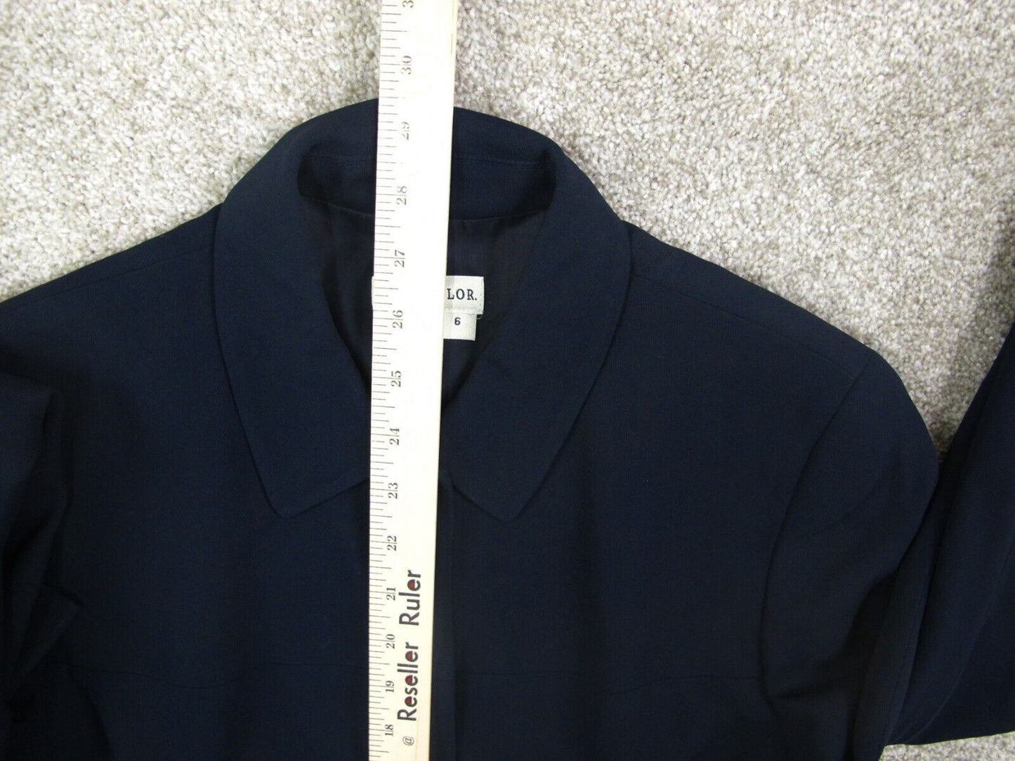 Ann Taylor Womens Fog Jacket Single Breasted Long Sleeve Blue Size 6