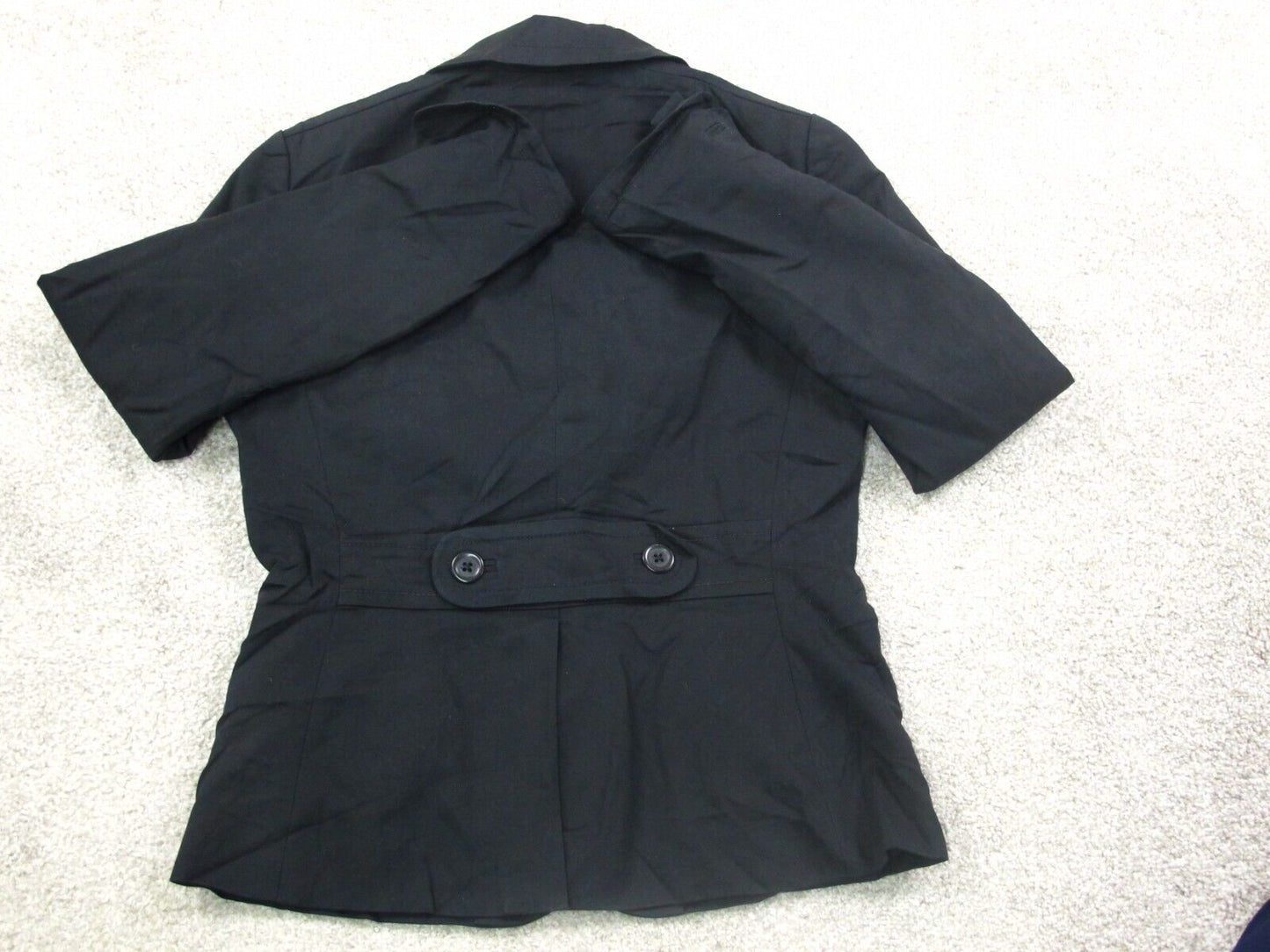 Banana Republic Women Blazer Coat Stretch Long Sleeves Front Button Black Size 0